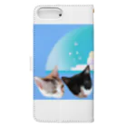 保護猫カフェ「駒猫」さん家のNo.7 フルーツ4兄弟♪ Book-Style Smartphone Case :back