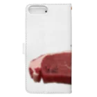 tottoの肉食／ポーク×豚さん Book-Style Smartphone Case :back