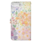 MAKIのflower(濃) Book-Style Smartphone Case :back