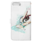 lilli-starling　dépayséeの新体操ガール　ジャンプ　携帯カバー Book-Style Smartphone Case :back