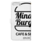 kumiconaShopのMinatoBurgerグッズ（ブラック） Book-Style Smartphone Case :back