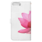 rose-love7の花柄 Lotusピクチャー柄 Book-Style Smartphone Case :back