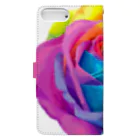 ゆるい猫ちゃんSHOPのRainbow rose(Single) Book-Style Smartphone Case :back