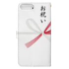 松や SUZURI店のお祝い用デザイン Book-Style Smartphone Case :back