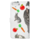 いきもの大好き！ほほえみフレンズの大好き！ウサギさん Book-Style Smartphone Case :back