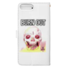 GOD TV MEAT OIL'S brand SUZURI内空中店舗のBURN OUT 手帳型スマホケースの裏面