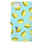 BenizakeのFlute series -lemon- blue Book-Style Smartphone Case :back