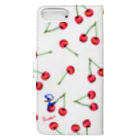 BenizakeのFlute series -cherry- white Book-Style Smartphone Case :back