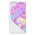 ナマコラブ💜👼🏻🦄🌈✨のおにぎりチワワ NAMACOLOVE LOVE＆HAPPY 手帳型スマホケースの裏面