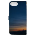 ao1soraの夕暮れと飛行機雲 Book-Style Smartphone Case :back