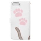 かわいいもののおみせ　いそぎんちゃくのお魚にゃー　グレー Book-Style Smartphone Case :back
