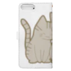 かわいいもののおみせ　いそぎんちゃくの仲良し猫　鯖トラ&灰 Book-Style Smartphone Case :back