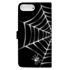 ESCHATOLOGYのスパイダー・スパイダーウェブ／ブラックホワイト Book-Style Smartphone Case :back