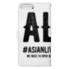 SANKAKU DESIGN STOREのAsian Lives Matter。 黒 Book-Style Smartphone Case :back