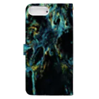 兎派のpaint_01_landscape(emerald) Book-Style Smartphone Case :back