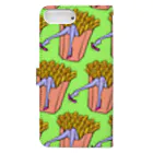 Mieko_Kawasakiの魅惑のフライドポテト🍟　GULTY PLEASURE FRENCH FRIES GREEN Book-Style Smartphone Case :back