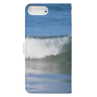 でおきしりぼ子の実験室のWhen the wave breaks..., Book-Style Smartphone Case :back