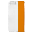 斜め上支店の和色コレクションVer-2：橙色（だいだいいろ） Book-Style Smartphone Case :back
