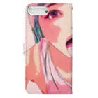 可愛い女の子職人vent4444のお口 Book-Style Smartphone Case :back