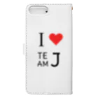 Team　ＪのＩ❤TEAM J(LOGO BK) 手帳型スマホケースの裏面