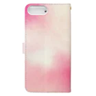 水彩 Ao_watercolorのPeach pink　水彩 Book-Style Smartphone Case :back