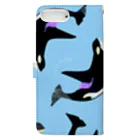 クジラの雑貨屋さん。のシャチ　I LOVE ORCA Book-Style Smartphone Case :back