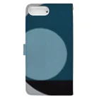 レターオールソーツのGeometric Letter series - Berry Mint 'Q' Book-Style Smartphone Case :back