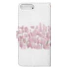 rilybiiのTulip field pink Book-Style Smartphone Case :back