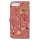 muramotochihiroの野の草花（ピンク） Book-Style Smartphone Case :back