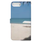 日常トリップの森の奥のビーチ Book-Style Smartphone Case :back