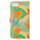 Tiny's picturesのTropical garden yellow Book-Style Smartphone Case :back