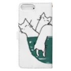 きつねこ の あとりえのneko.in.don Book-Style Smartphone Case :back