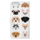 kimchinのいろいろな犬種のかわいい顔 Book-Style Smartphone Case :back