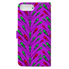 SANKAKU DESIGN STOREのキミの奥まで飛んで行け！ PURPLE Book-Style Smartphone Case :back