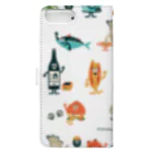 YoakeNecoの東北☆家族　パターン Book-Style Smartphone Case :back