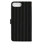 KOKI MIOTOMEのスーツ生地風（黒×ストライプ） Book-Style Smartphone Case :back