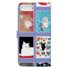 WAMI ARTの猫の窓藤色 Book-Style Smartphone Case :back