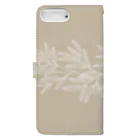 UsamaruのElegnt Leaves - brown Book-Style Smartphone Case :back
