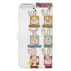 HIRAのご機嫌なうさぎ🐰　12匹ver Book-Style Smartphone Case :back