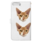 小鳥と映画館のオーダー品 バズちゃん スフィンクス 顔 大2 小2 シール用 他 Book-Style Smartphone Case :back