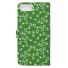 PIRIRITOのClover And Butterfly_green ver. Book-Style Smartphone Case :back