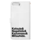 KAWAGOE GRAPHICSの織田四天王 Book-Style Smartphone Case :back