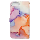 com eddy コムエディーのalcohol ink art Book-Style Smartphone Case :back