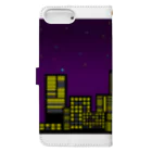 ドット絵アイテムの夜景 Book-Style Smartphone Case :back