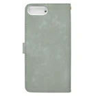 Green-Dの石模様調柄 Book-Style Smartphone Case :back