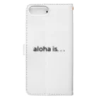 aloha is. . .のsimple logo aloha is... Book-Style Smartphone Case :back