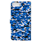 Military Casual LittleJoke のCasualCamo SkyBlue カジュアル迷彩 空色 手帳型スマホケースの裏面