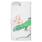 Sumireptiles🐍__爬虫類・生き物グッズのミドリガストロカナヘビ ver.2 Book-Style Smartphone Case :back