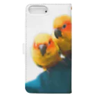 鳥愛のインコ Book-Style Smartphone Case :back