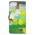 yuuwa sachi のインコ集合写真 Book-Style Smartphone Case :back